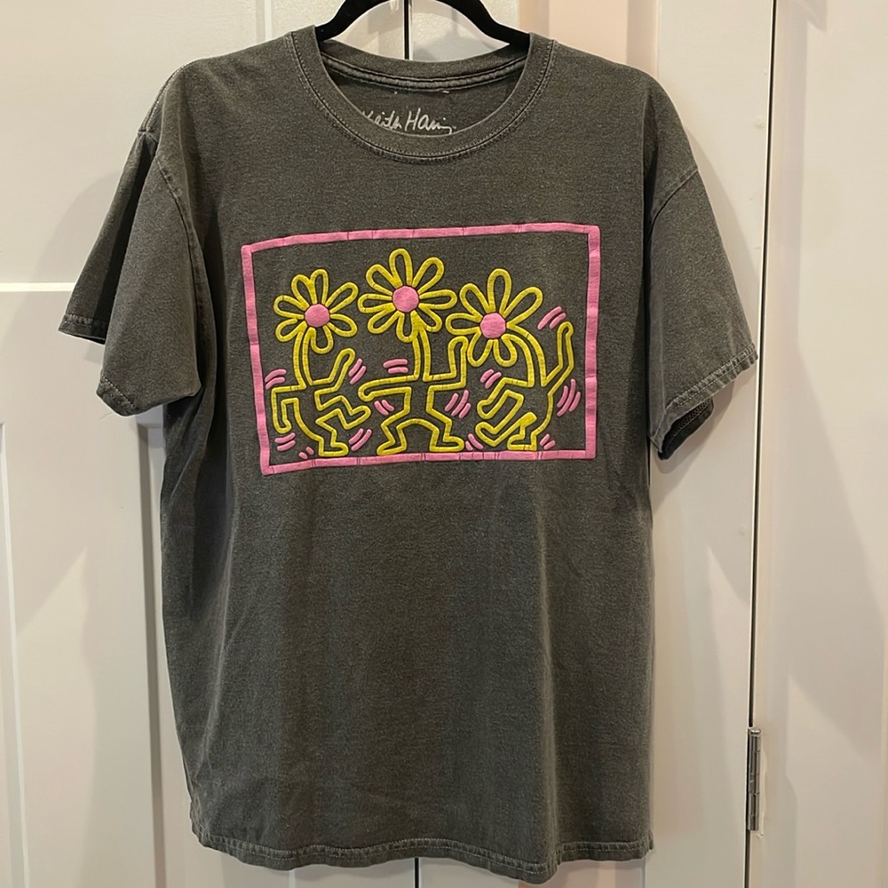Keith Haring Elevated Ink Frame Dancing Flowers, size XL